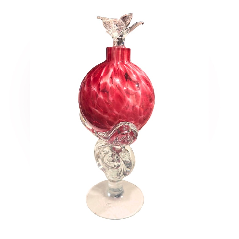 Stunning Art Glass Perfume Bottle w/Stopper - Picture 5 of 6